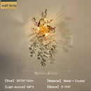 GobekUsa Crystal Branch LED Pendant Chandelier - Gold Suspend Lamp for Luxury Dining Room
