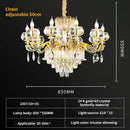 GobekUsa Crystal Candle Chandelier for Luxury Living Room, Bedroom, and Dining Room