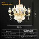 GobekUsa Crystal Candle Chandelier for Luxury Living Room, Bedroom, and Dining Room