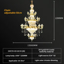 GobekUsa Crystal Candle Chandelier for Luxury Living Room, Bedroom, and Dining Room