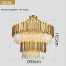 GobekUsa Crystal Ceiling Chandelier: Luxury Round LED Light for Living Room, Artistic Home Decor