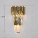 GobekUsa Crystal Ceiling Chandelier: Luxury Round LED Light for Living Room, Artistic Home Decor