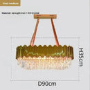 GobekUsa Crystal Ceiling Chandelier: Luxury Round LED Light for Living Room, Artistic Home Decor