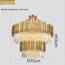 GobekUsa Crystal Ceiling Chandelier: Luxury Round LED Light for Living Room, Artistic Home Decor