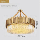 GobekUsa Crystal Ceiling Chandelier: Luxury Round LED Light for Living Room, Artistic Home Decor
