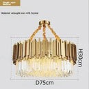 GobekUsa Crystal Ceiling Chandelier: Luxury Round LED Light for Living Room, Artistic Home Decor