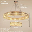 GobekUsa Crystal Circle Pendant Chandelier - Luxury Lighting for Interior Decoration