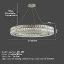 GobekUsa Crystal Circle Pendant Chandelier - Luxury Lighting for Interior Decoration
