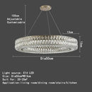 GobekUsa Crystal Circle Pendant Chandelier - Luxury Lighting for Interior Decoration