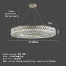 GobekUsa Crystal Circle Pendant Chandelier - Luxury Lighting for Interior Decoration