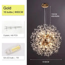 GobekUsa Dandelion Chandelier: Luxury Crystal Pendant Lamp for Living Room and Bedroom