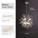GobekUsa Dandelion Chandelier: Luxury Crystal Pendant Lamp for Living Room and Bedroom