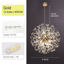 GobekUsa Dandelion Chandelier: Luxury Crystal Pendant Lamp for Living Room and Bedroom