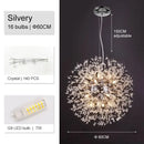 GobekUsa Dandelion Chandelier: Luxury Crystal Pendant Lamp for Living Room and Bedroom