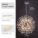 GobekUsa Dandelion Chandelier: Luxury Crystal Pendant Lamp for Living Room and Bedroom