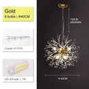 GobekUsa Dandelion Chandelier: Luxury Crystal Pendant Lamp for Living Room and Bedroom