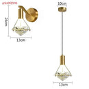 GobekUsa Crystal Diamond LED Wall Sconce for Luxury Home Decor Lighting