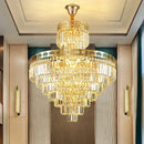 GobekUsa Crystal Duplex Chandelier for Luxury Hollow Living Room Décor