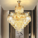 GobekUsa Crystal Duplex Chandelier for Luxury Hollow Living Room Décor