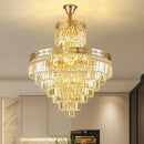 GobekUsa Crystal Duplex Chandelier for Luxury Hollow Living Room Décor