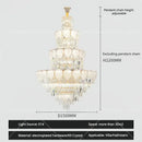 GobekUsa Crystal Duplex Villa Chandelier: Elegant Loft Apartment Light Luxury for Fashionable Living Rooms.