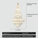 GobekUsa Crystal Duplex Villa Chandelier: Elegant Loft Apartment Light Luxury for Fashionable Living Rooms.