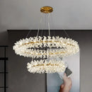 GobekUsa Crystal Flower Chandelier: Luxury LED Ceiling Light for Home Decor, Living Room, Bedroom