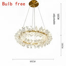 GobekUsa Crystal Flower Chandelier: Luxury LED Ceiling Light for Home Decor, Living Room, Bedroom