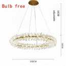 GobekUsa Crystal Flower Chandelier: Luxury LED Ceiling Light for Home Decor, Living Room, Bedroom