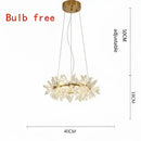 GobekUsa Crystal Flower Chandelier: Luxury LED Ceiling Light for Home Decor, Living Room, Bedroom