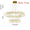 GobekUsa Crystal Flower Chandelier: Luxury LED Ceiling Light for Home Decor, Living Room, Bedroom