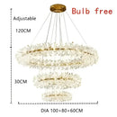 GobekUsa Crystal Flower Chandelier: Luxury LED Ceiling Light for Home Decor, Living Room, Bedroom