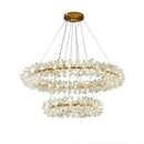 GobekUsa Crystal Flower Chandelier: Luxury LED Ceiling Light for Home Decor, Living Room, Bedroom