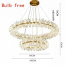 GobekUsa Crystal Flower Chandelier: Luxury LED Ceiling Light for Home Decor, Living Room, Bedroom