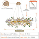 GobekUsa Crystal Flowers Chandelier Gold LED Tree Branch Luxury Chandelier by Decorbites