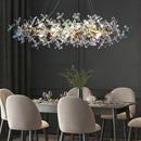 GobekUsa Crystal Flowers Chandelier Gold LED Tree Branch Luxury Chandelier by Decorbites