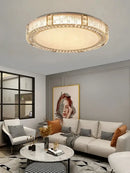 GobekUsa Crystal Glass Luxury Ceiling Chandelier - Gold LED Home Decor
