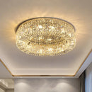 GobekUsa Crystal Glass Round Ceiling Chandelier: Luxury Modern LED Indoor Lighting for Home Decor