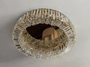 GobekUsa Crystal Glass Round Ceiling Chandelier: Luxury Modern LED Indoor Lighting for Home Decor