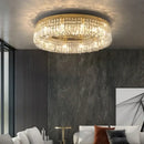 GobekUsa Crystal Glass Round LED Ceiling Light - Luxury Indoor Lighting Solution