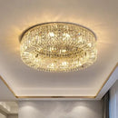 GobekUsa Crystal Glass Round LED Ceiling Light - Luxury Indoor Lighting Solution