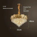 GobekUsa Lizzie - Crystal Luxury Tassels LED Ceiling Chandelier No
