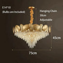 GobekUsa Lizzie - Crystal Luxury Tassels LED Ceiling Chandelier No