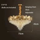 GobekUsa Lizzie - Crystal Luxury Tassels LED Ceiling Chandelier No