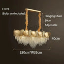 GobekUsa Lizzie - Crystal Luxury Tassels LED Ceiling Chandelier No