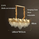GobekUsa Lizzie - Crystal Luxury Tassels LED Ceiling Chandelier No