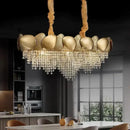 GobekUsa Lizzie - Crystal Luxury Tassels LED Ceiling Chandelier No