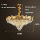 GobekUsa Lizzie - Crystal Luxury Tassels LED Ceiling Chandelier No