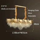GobekUsa Lizzie - Crystal Luxury Tassels LED Ceiling Chandelier No
