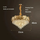 GobekUsa Lizzie - Crystal Luxury Tassels LED Ceiling Chandelier No